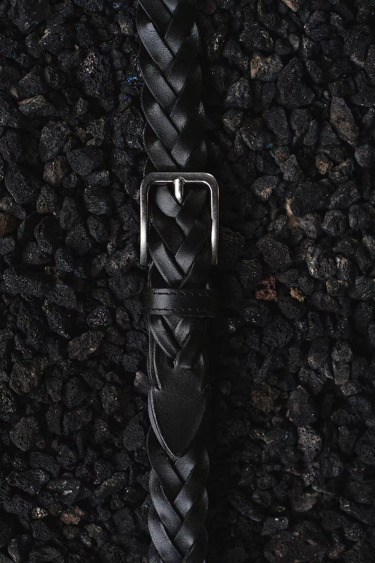 H&M BRAIDED LEATHER BELT