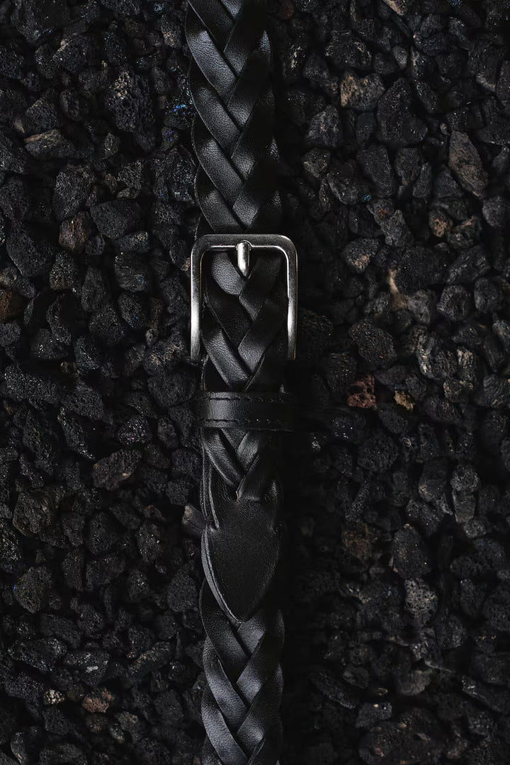 H&M BRAIDED LEATHER BELT
