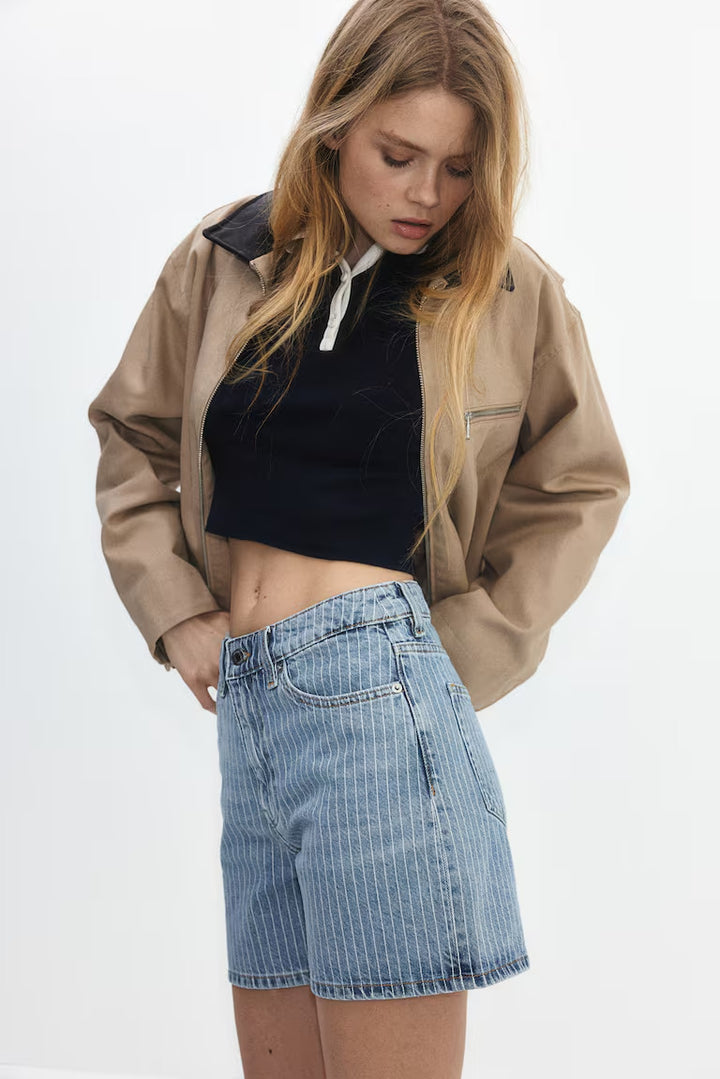 H&M HIGH DENIM SHORTS