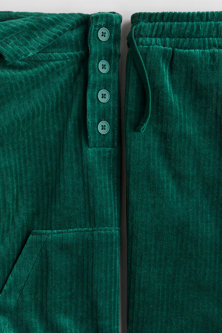 H&M 2-PIECE RIBBED VELOUR SET