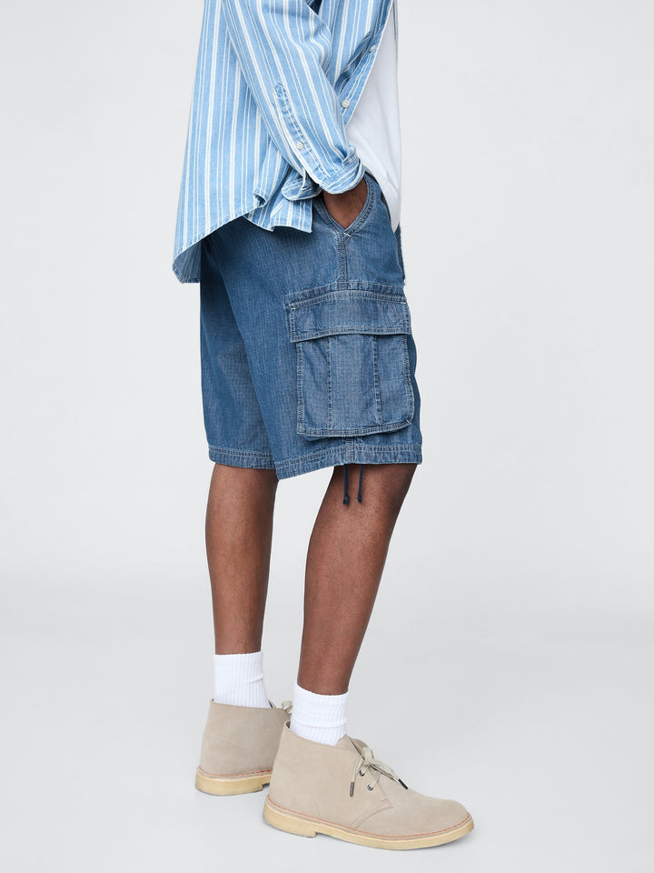 Gap 11" Baggy Denim Cargo Shorts