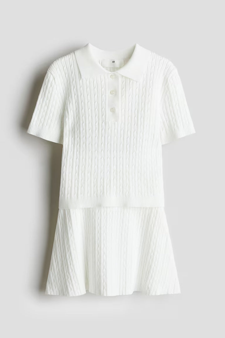 H&M 2-PIECE CABLE-KNIT SET