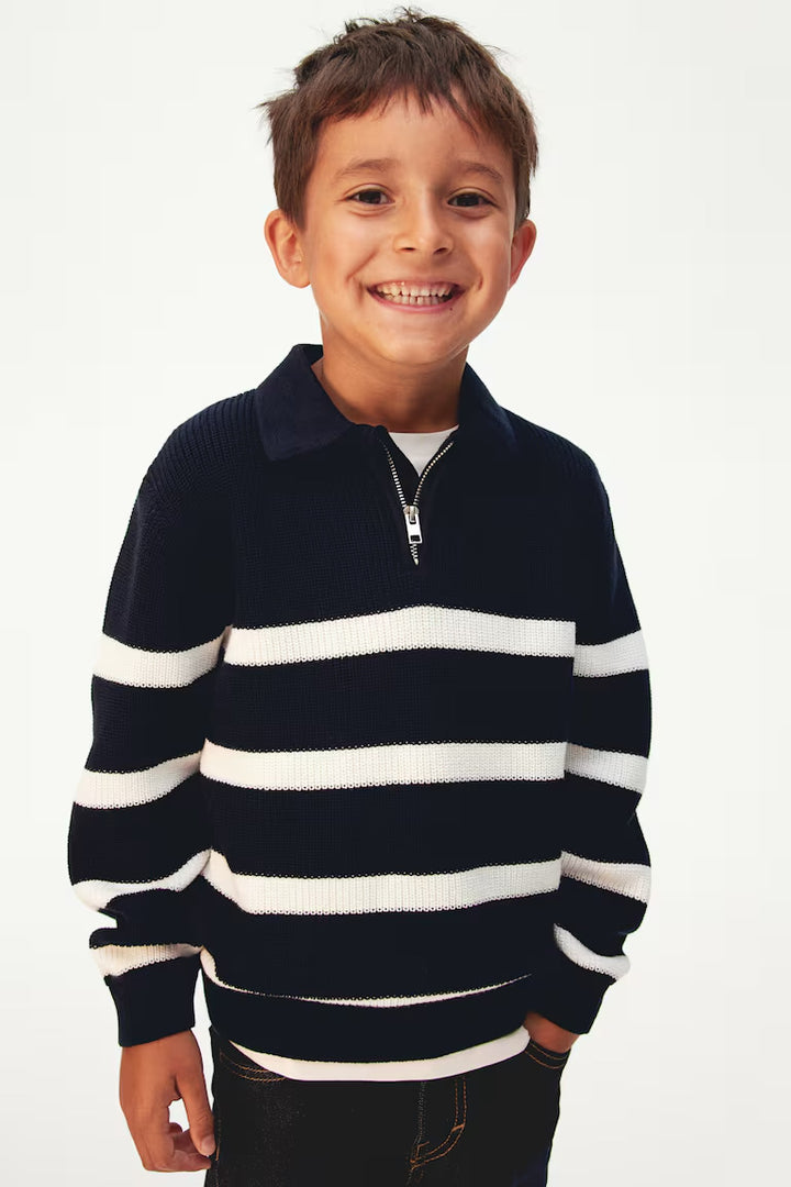 H&M HALF-ZIP POLO SWEATER