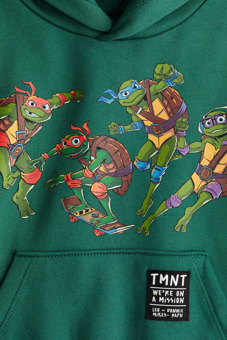 H&M HOODIE WITH PRINTED MOTIF