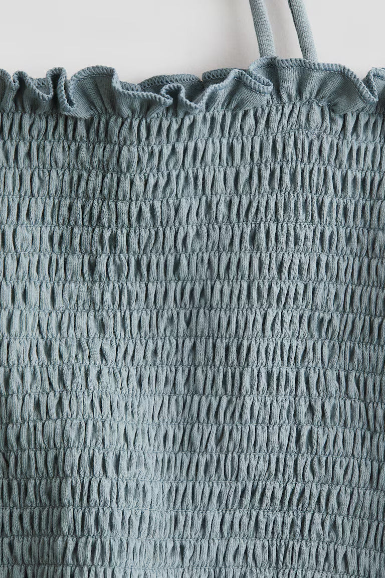 H&M SMOCKED CROP TOP
