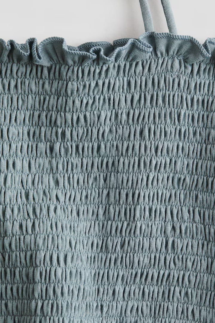 H&M SMOCKED CROP TOP