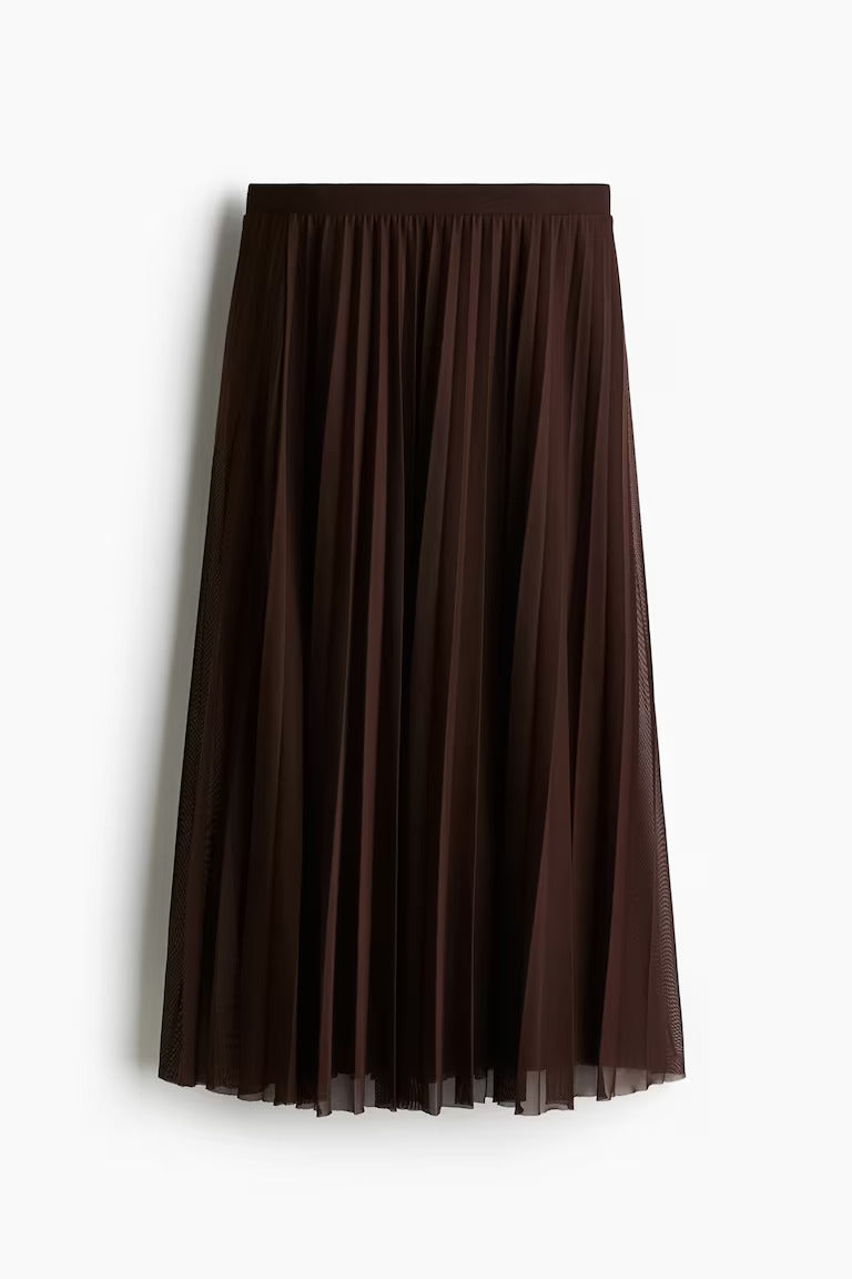 H&M PLEATED MESH SKIRT