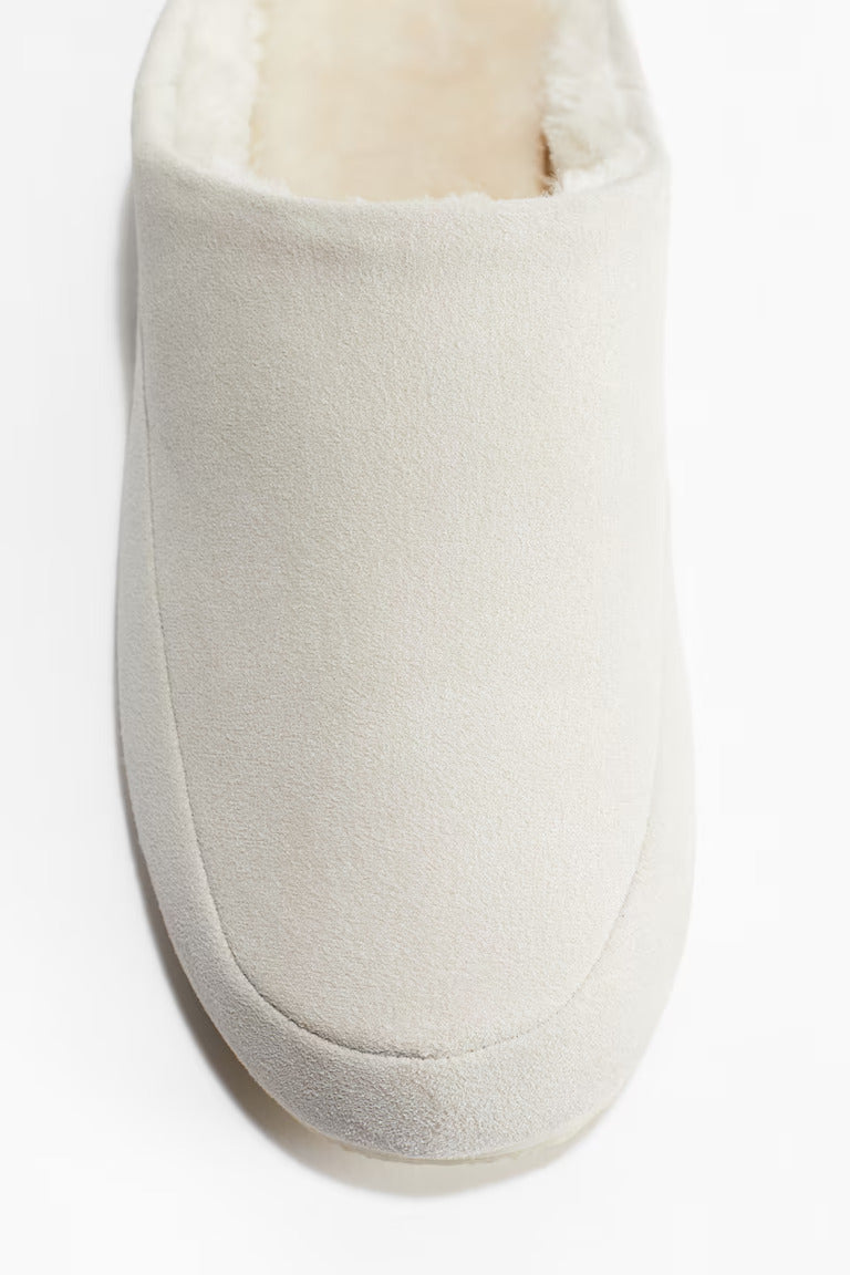 H&M TEDDY FLEECE-LINED SLIPPERS