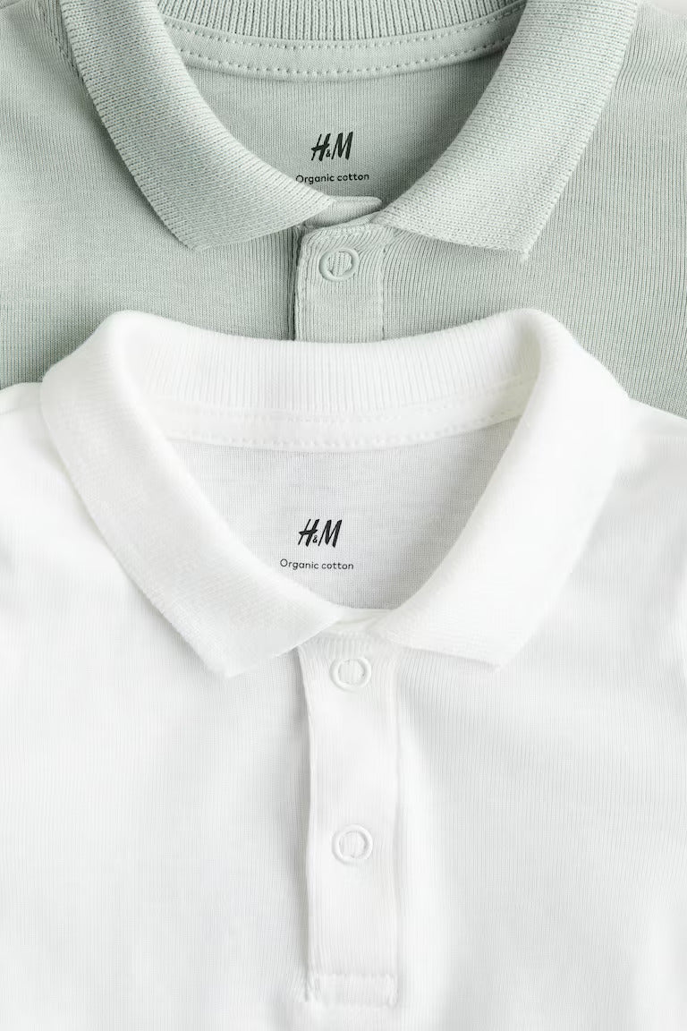 H&M 2-PACK POINTELLE BODYSUITS