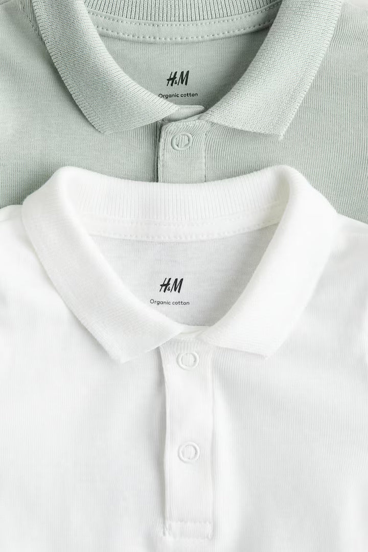 H&M 2-PACK POINTELLE BODYSUITS