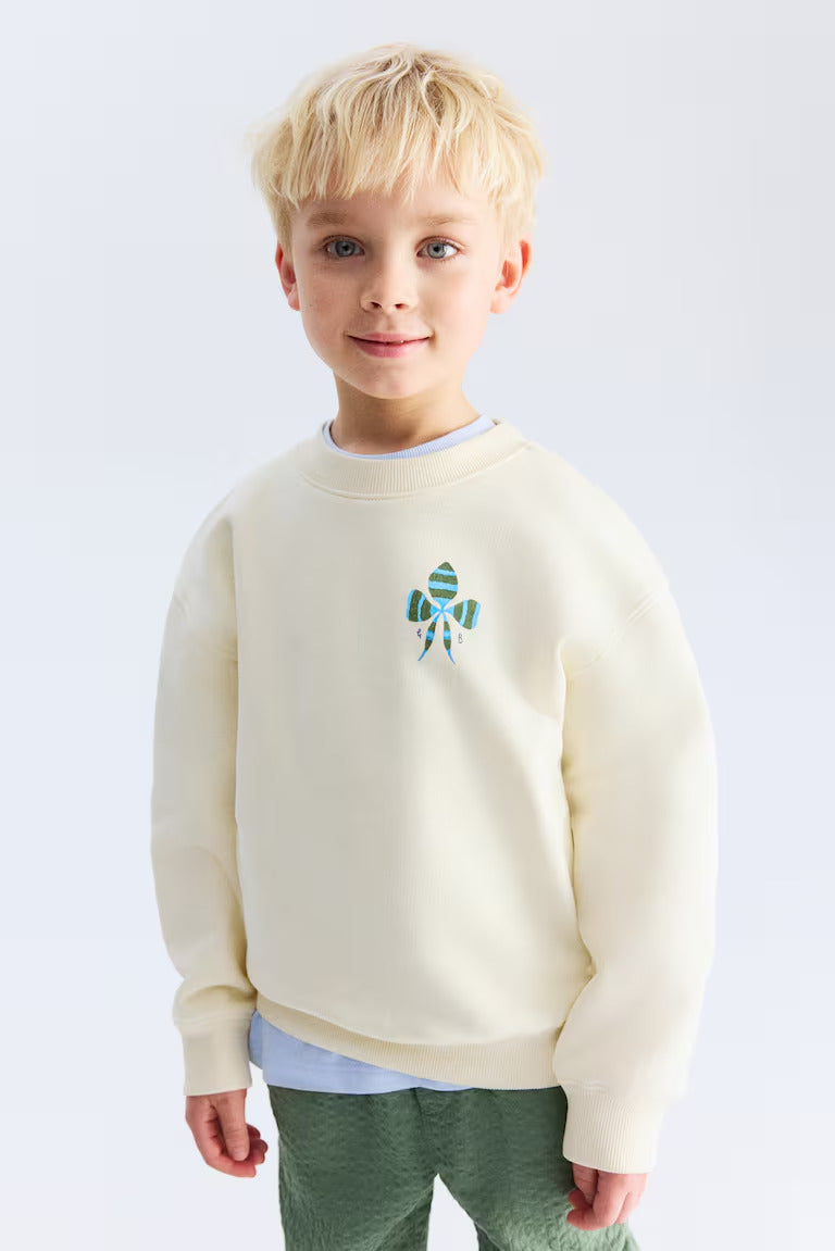 H&M PRINTED COTTON SWEATSHIRT