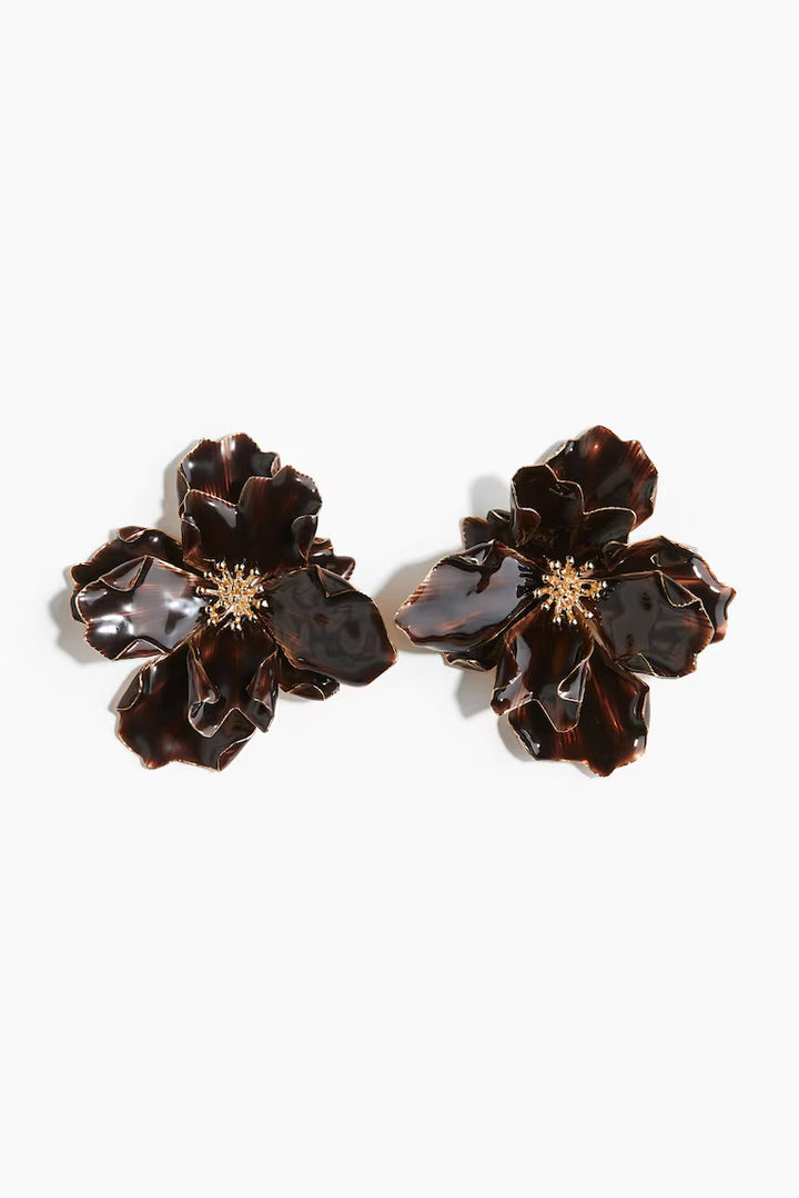 H&M FLOWER-SHAPED EARRINGS