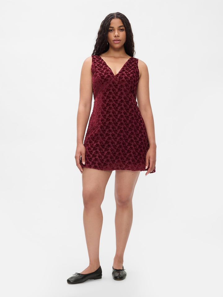 Gap Velvet Floral Mini Dress