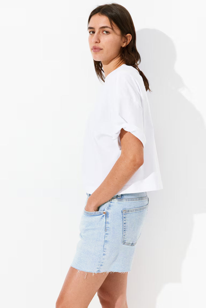 H&M SKINNY HIGH DENIM SHORTS