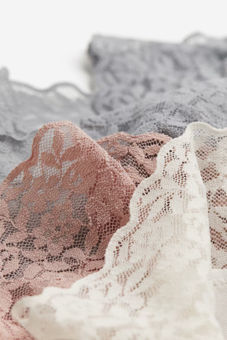 H&M 10-PACK LACE THONG BRIEFS