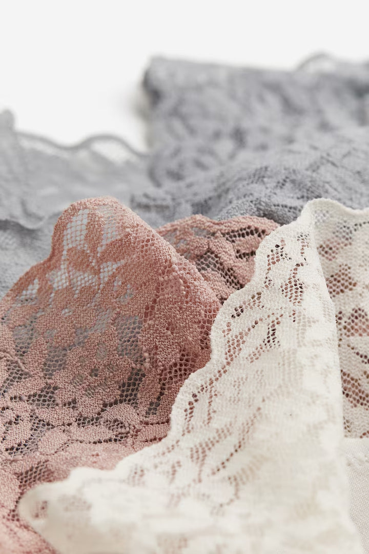 H&M 10-PACK LACE THONG BRIEFS