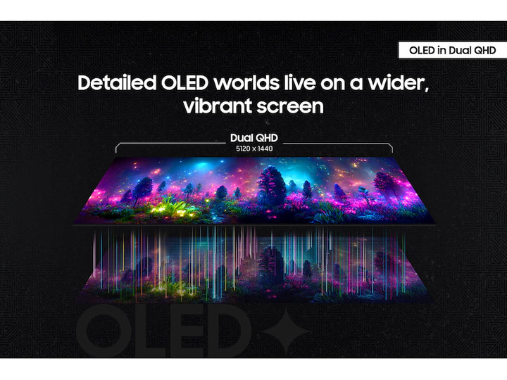 Samsung 49" Odyssey QD-OLED G9 (G95SD) Dual QHD 240Hz 0.03ms G-Sync Compatible Curved Gaming Monitor with Glare Free and Smart Features