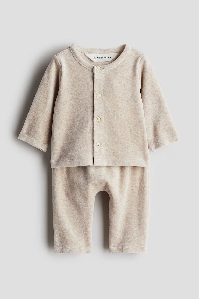 H&M 2-PIECE VELOUR SET