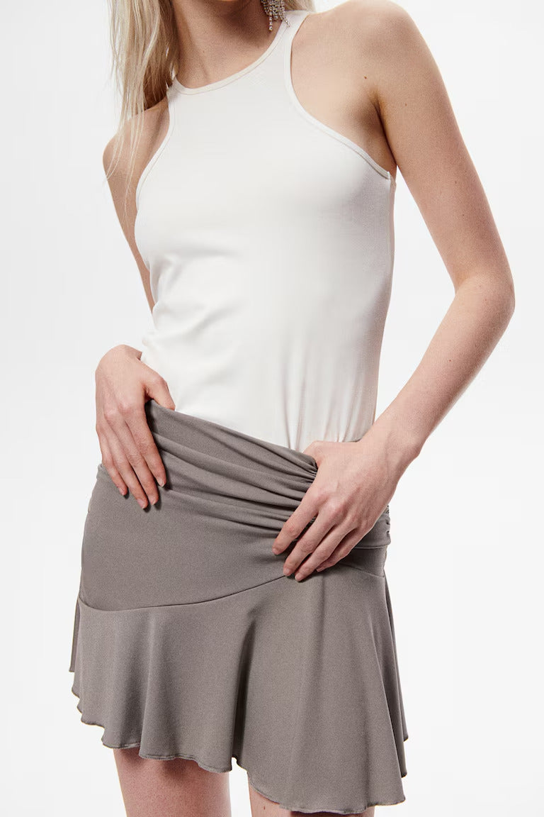 H&M GATHERED MINI SKIRT