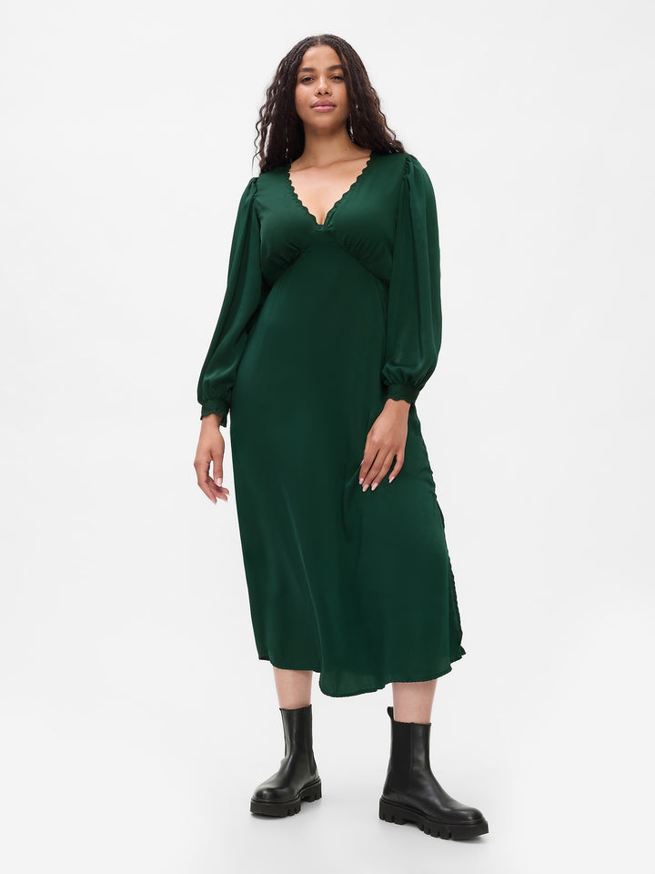 Gap Satin Empire Midi Dress