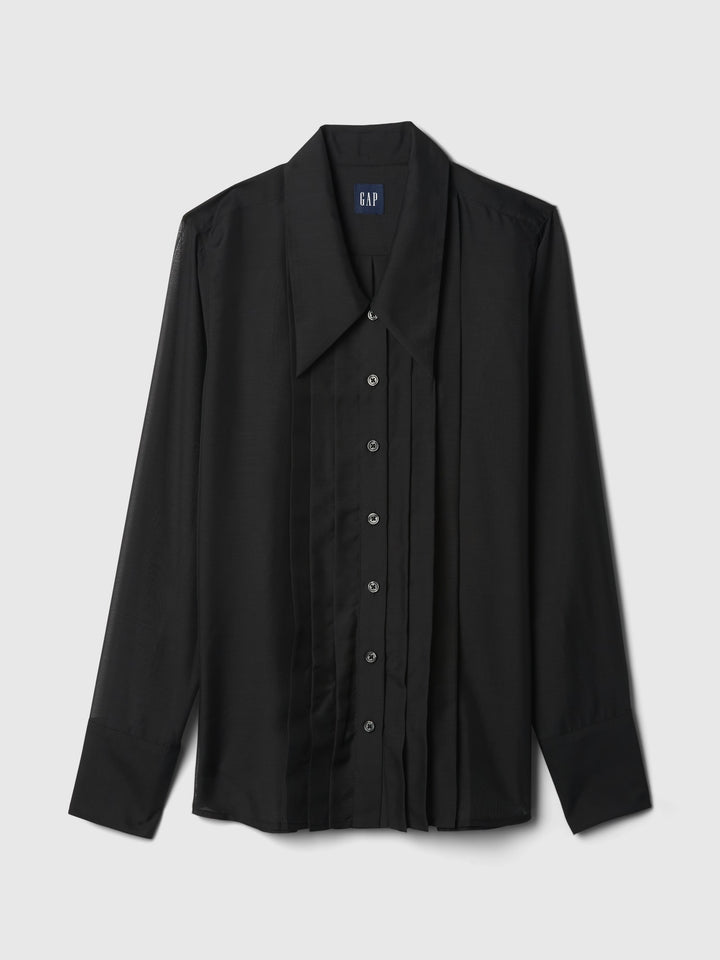 Gap Sheer Classic Tuxedo Shirt