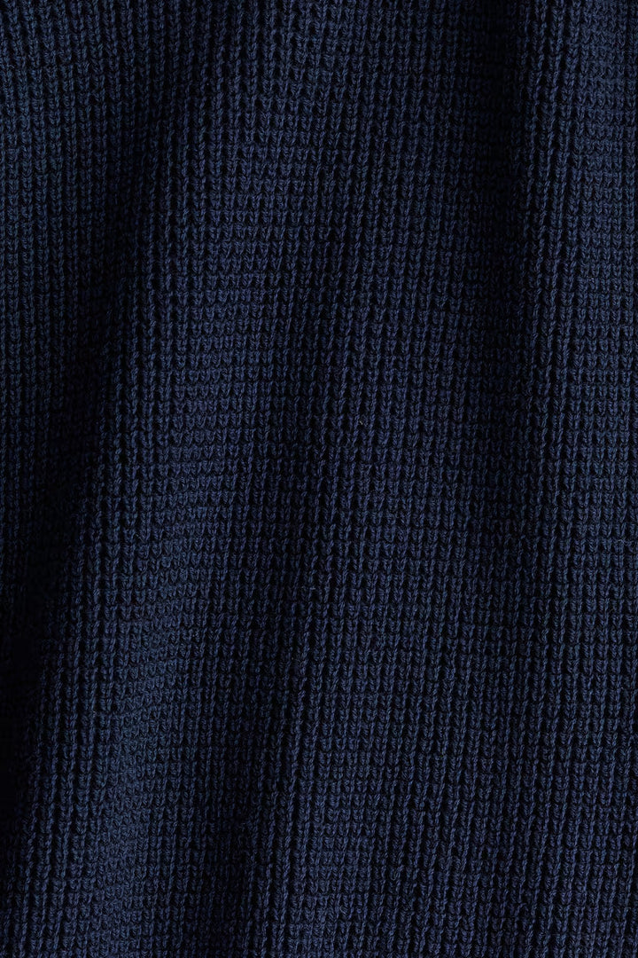 H&M WAFFLE-KNIT HENLEY SWEATER