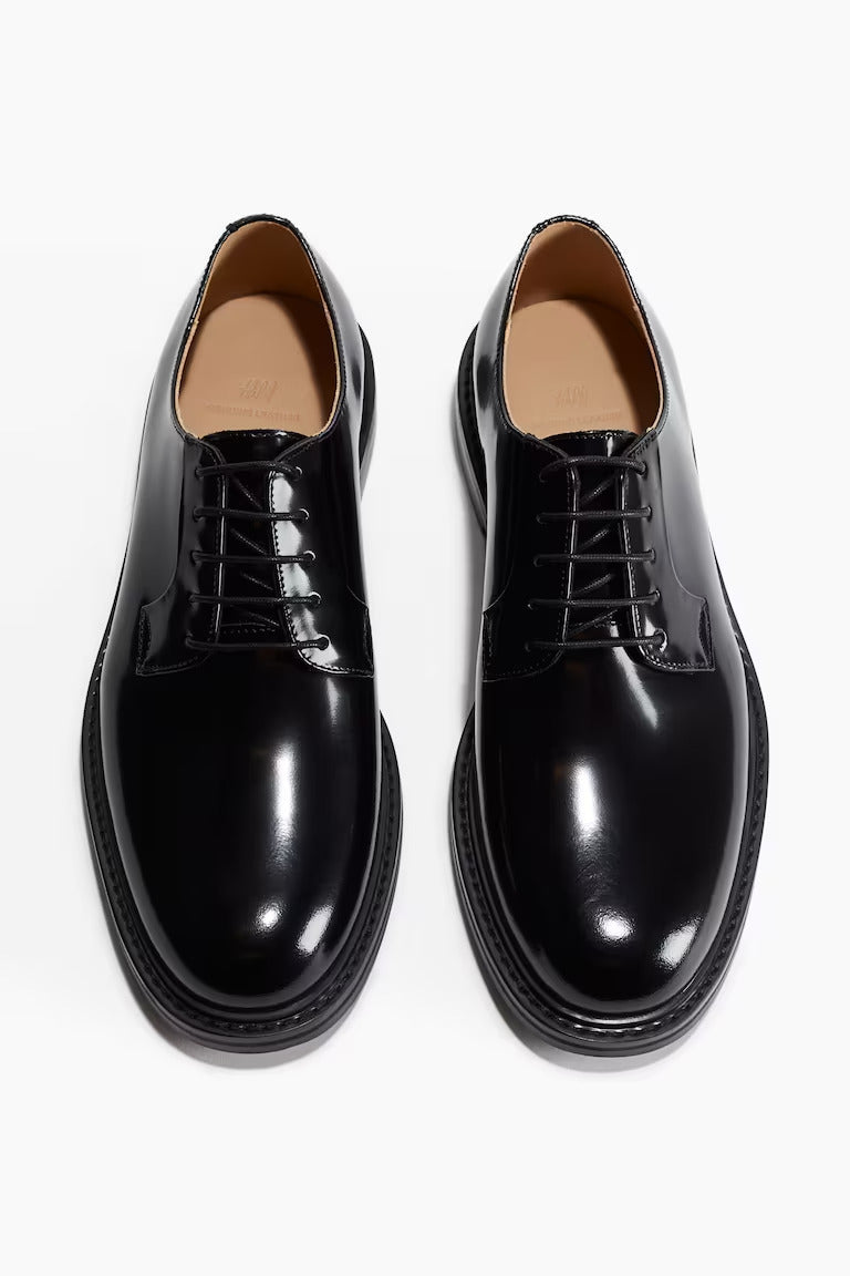 H&M LEATHER DERBY SHOES