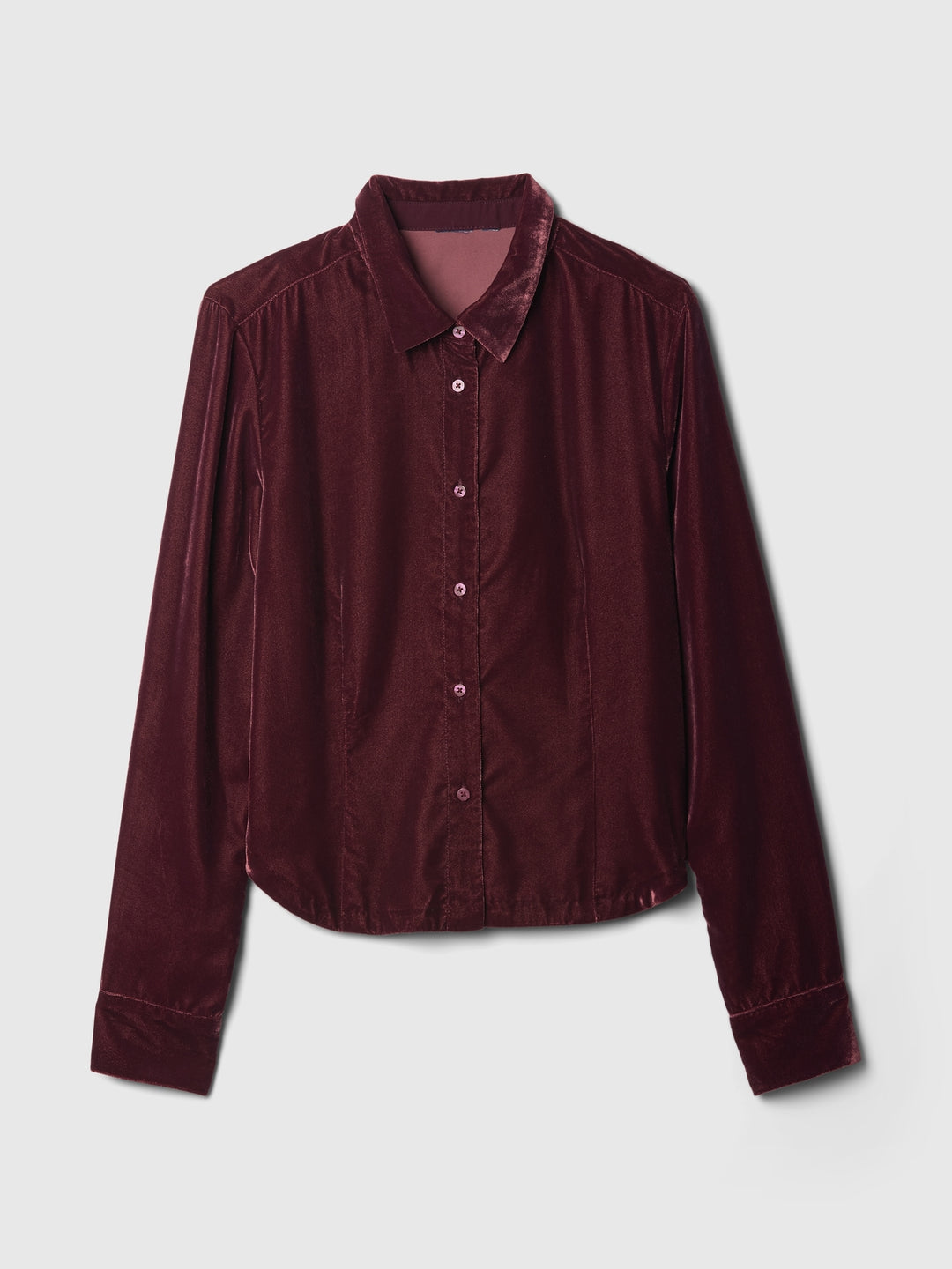 Gap Cropped Velvet Shirt
