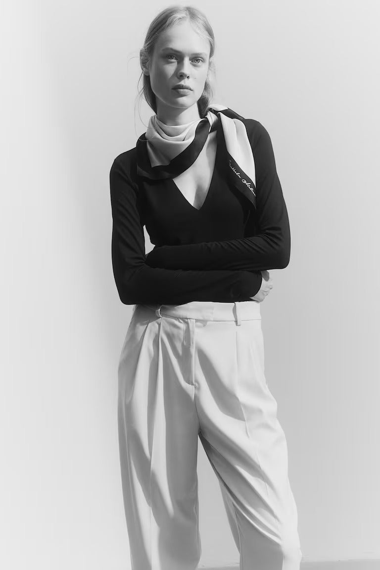 H&M PRINTED SILK SCARF