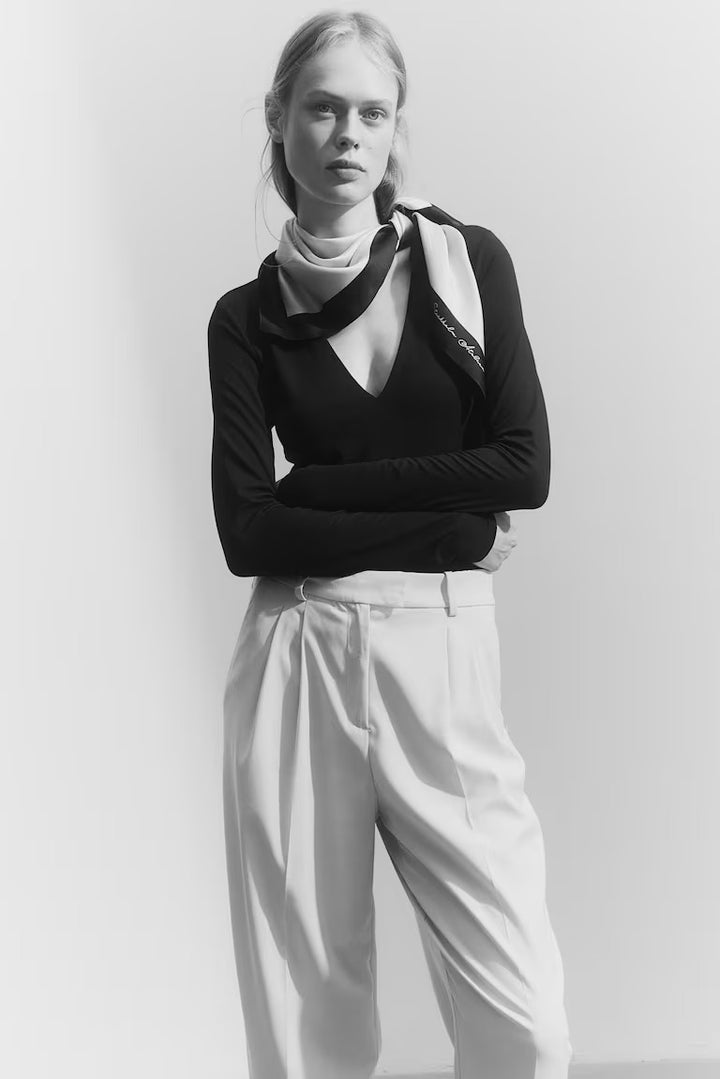 H&M PRINTED SILK SCARF