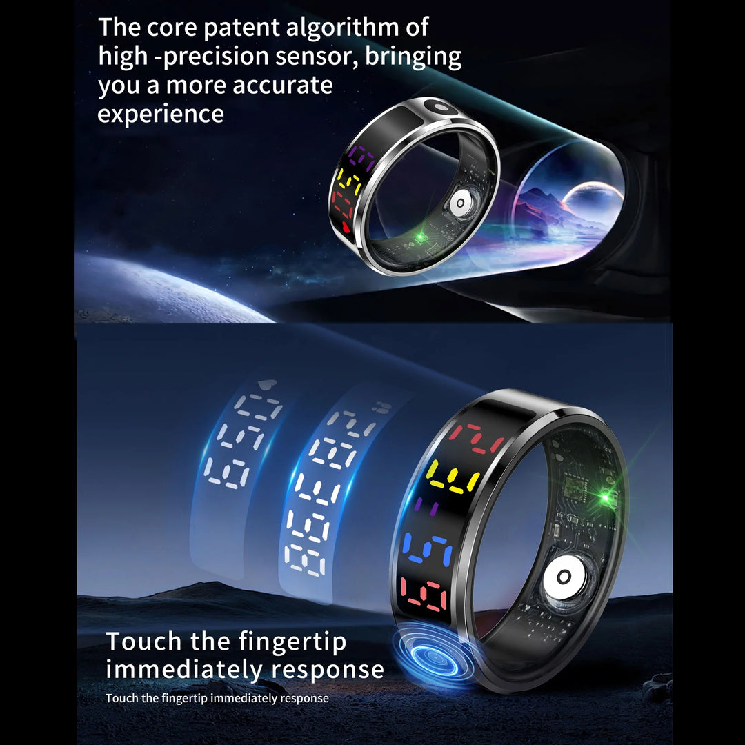 Mingdaln 2025 New Slim Smart Ring, Men's and Women's Smart Ring, Smart Watch/Fitness Tracker with 5ATM Water Resistance fits for Android and Iphone Devices (Gold 8)