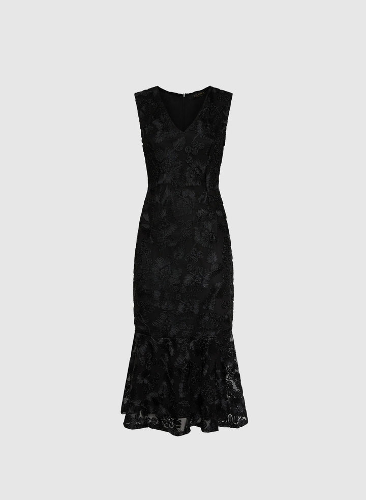 LAURA Soutache Embroidered Lace Dress
