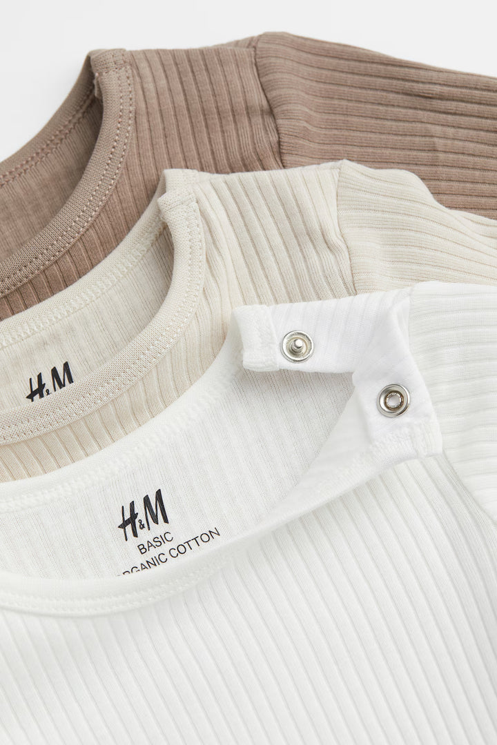 H&M 3-pack Ribbed Bodysuits
