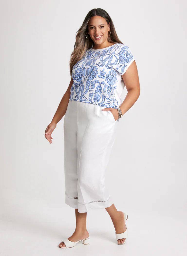 LAURA Abstract Floral Print T-Shirt