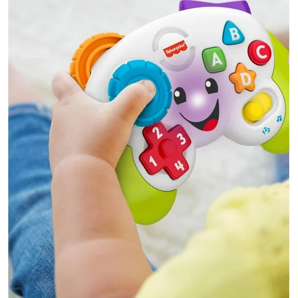 Fisher-Price Laugh & Learn Game & Learn Controller Musical Baby Toy with Lights, Multilanguage Version, Ages 6-36M