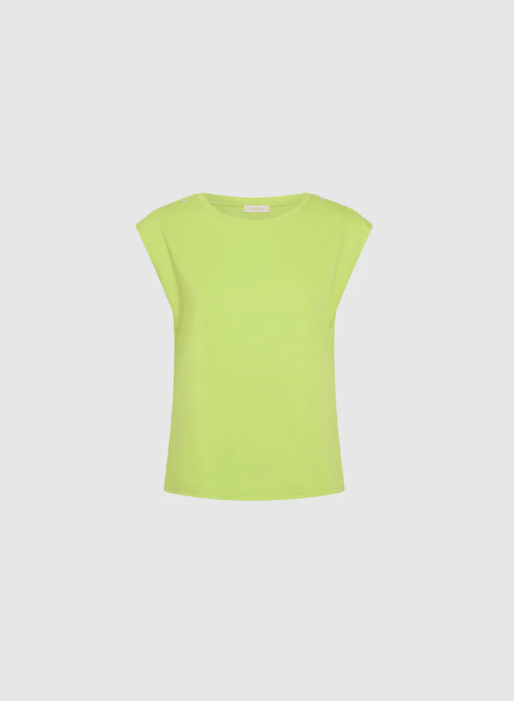 LAURA Metallic Button T-Shirt
