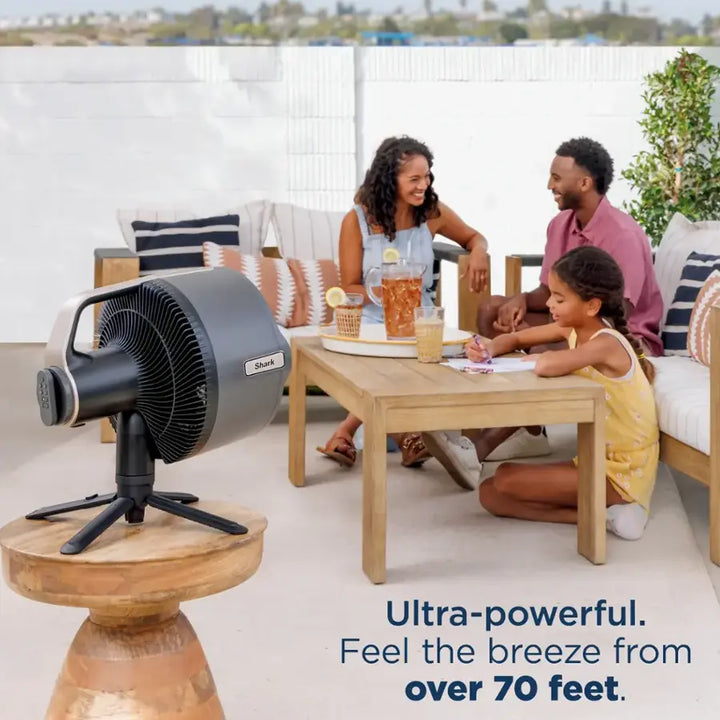Shark - FlexBreeze Pro Mist - Indoor & Outdoor Fan with Misting System, Corded or Cordless - Charcoal Grey