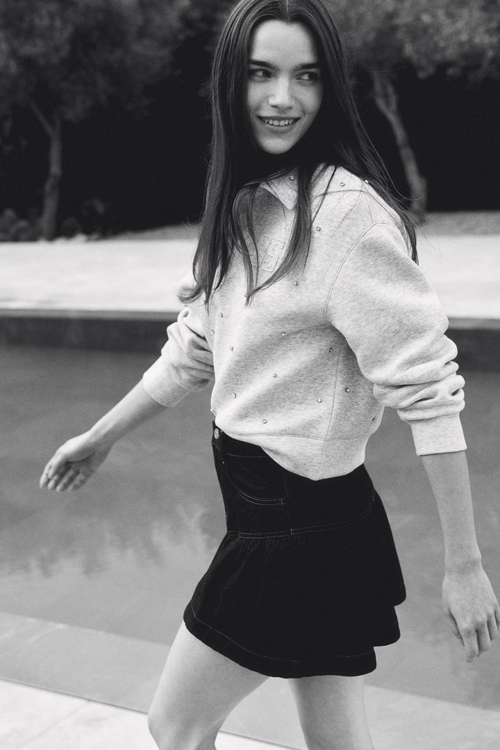 H&M Embellished Scuba Rugby Shirt