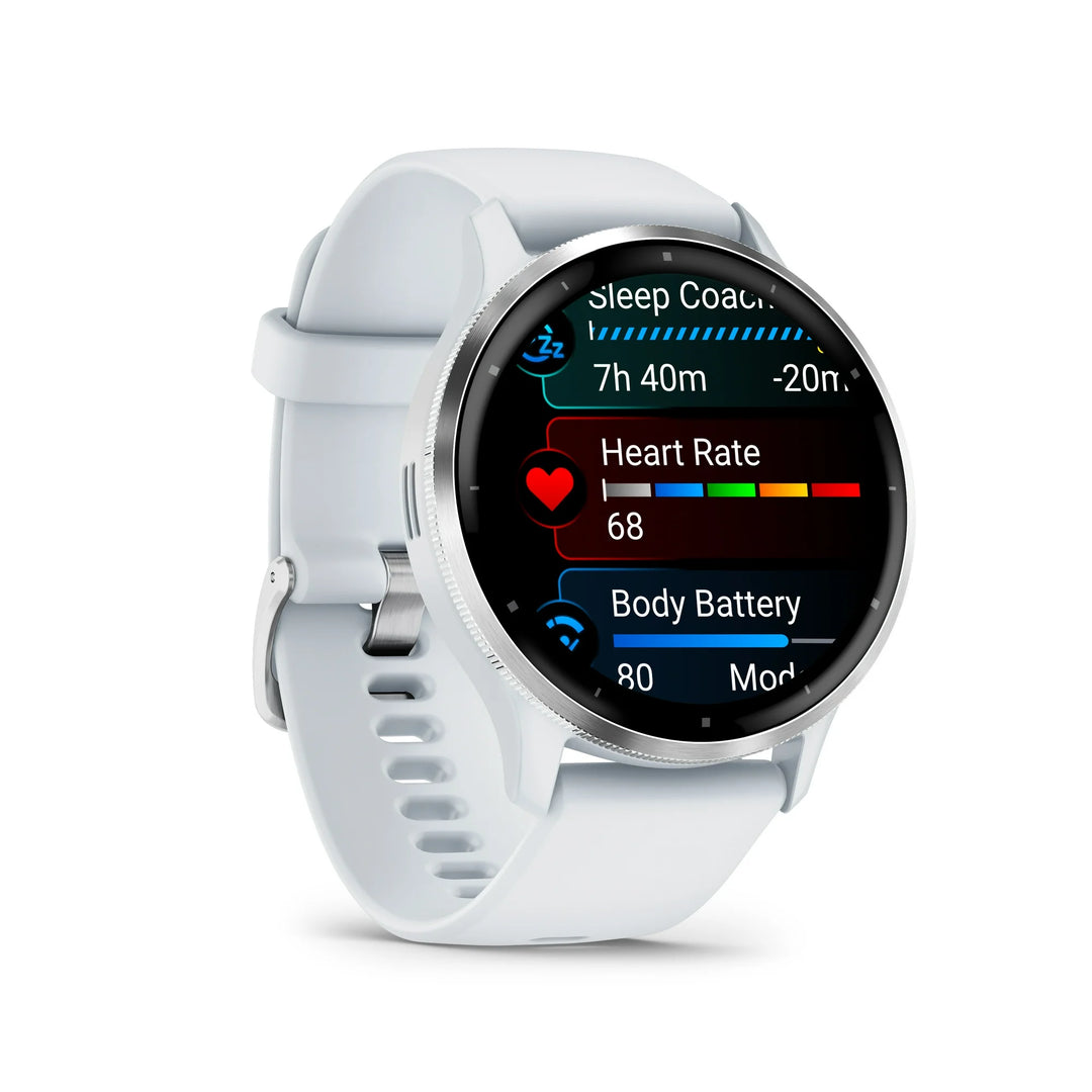 Garmin Venu® 3, GPS Smartwatch, AMOLED Display, Advanced Health and Fitness Features, Up To 14 Days Of Battery, Whitestone