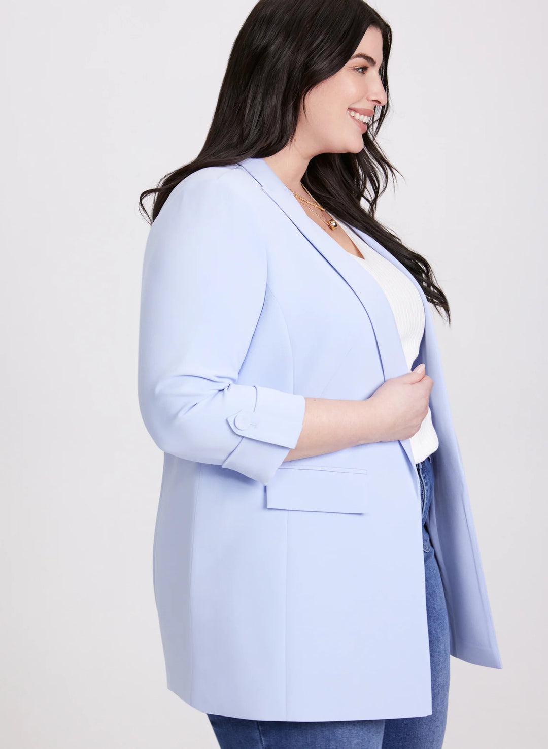LAURA Open-Front Longline Blazer