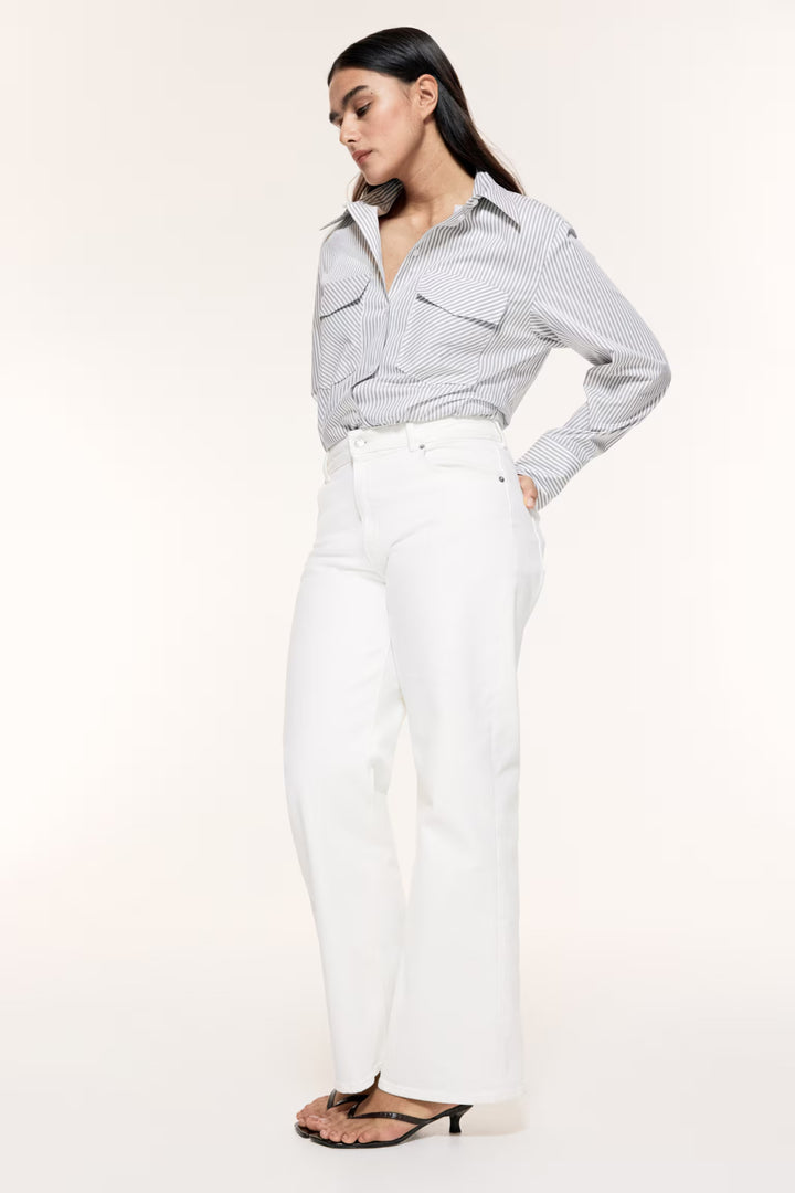 H&M Fitted Poplin Shirt