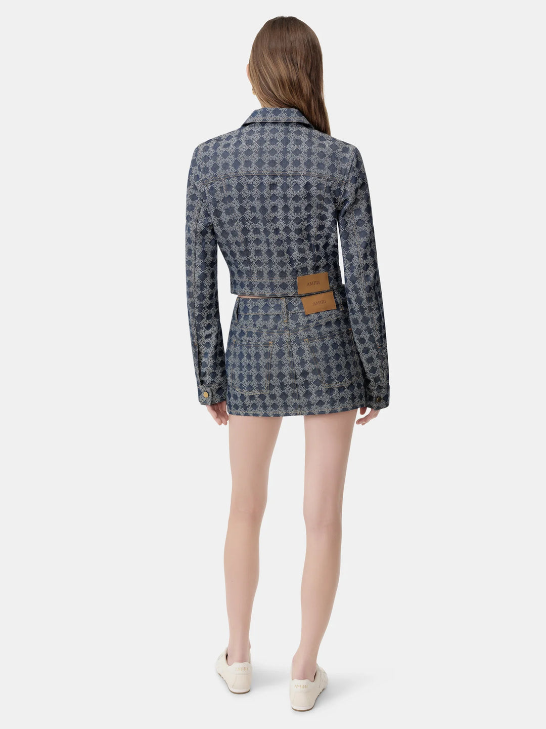 AMIRI WOMEN'S MA QUAD DENIM MINI SKIRT
