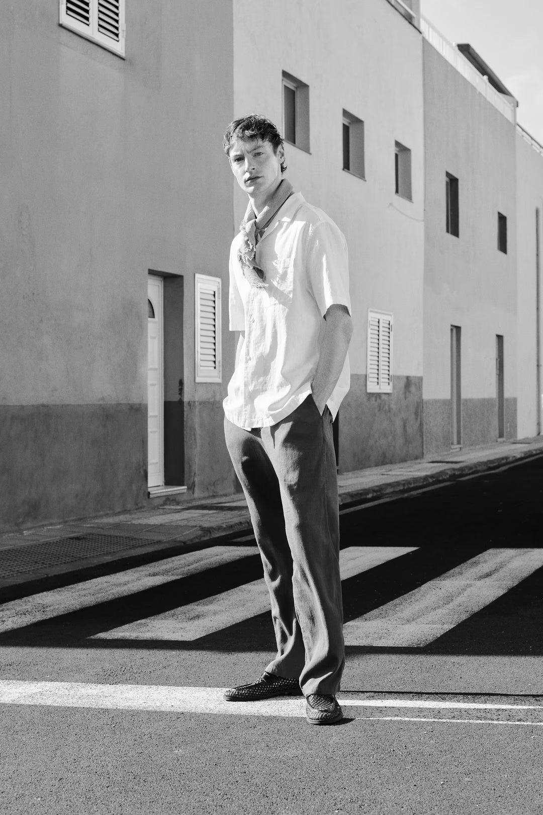 H&M Regular-Fit Short-Sleeved Linen-Blend Shirt