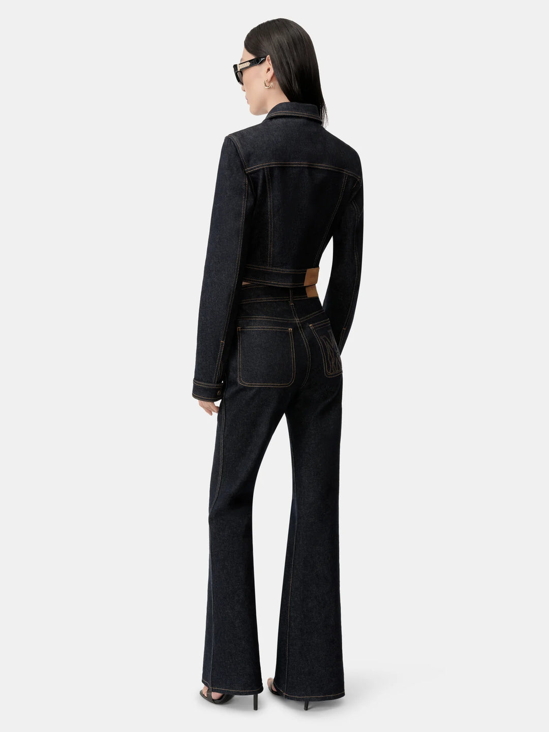 AMIRI WOMEN'S ZIP UP FLARE JEAN