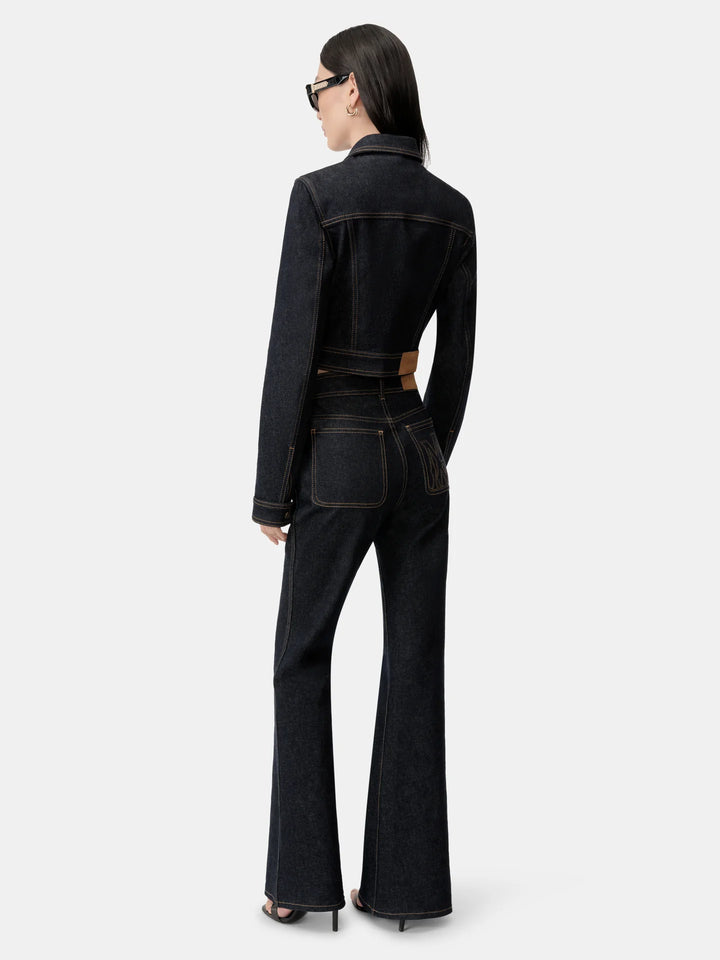 AMIRI WOMEN'S ZIP UP FLARE JEAN