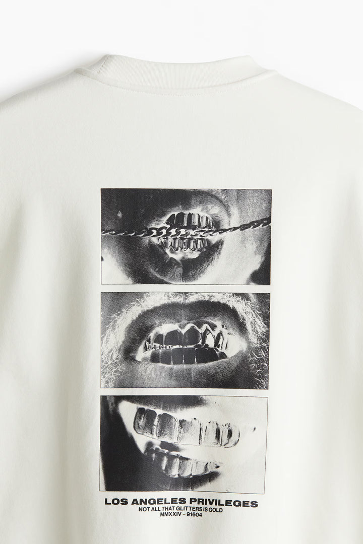 H&M Loose Fit Printed Sweatshirt