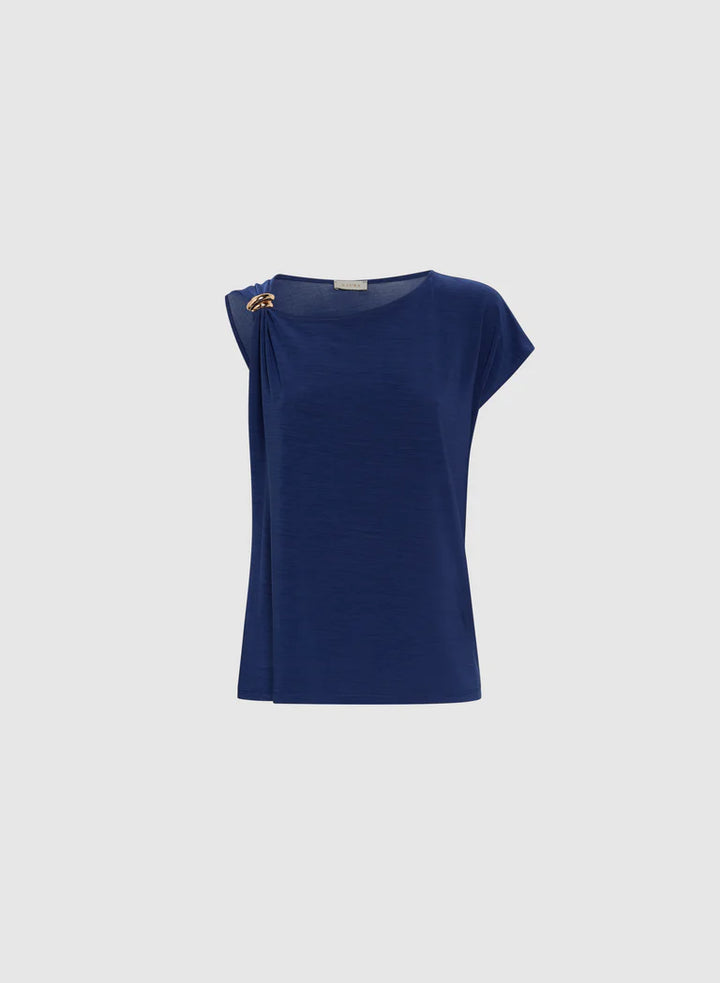 LAURA Drop Shoulder Ring Detail Top
