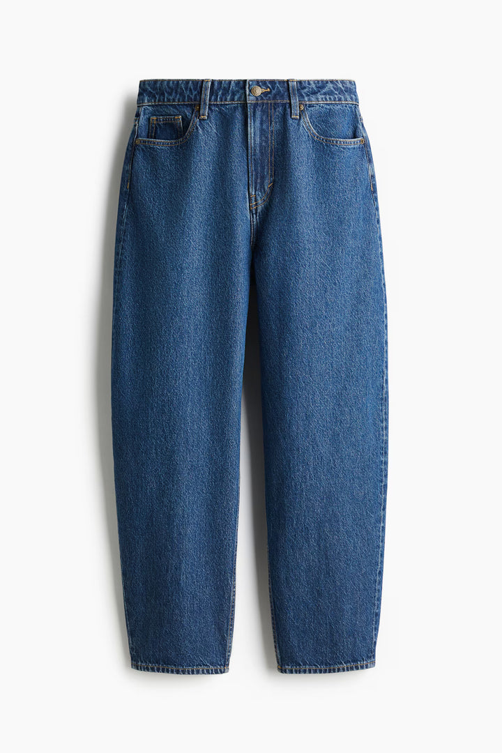 H&M High Rise Barrel Leg Jeans