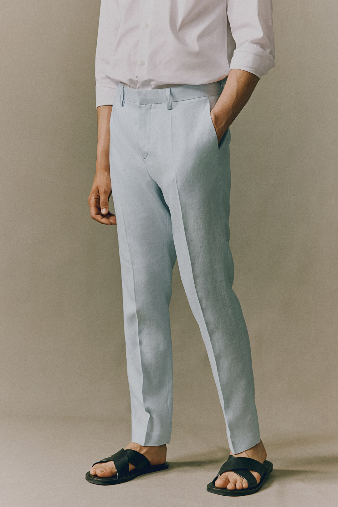 H&M Slim Fit Linen Suit Pants