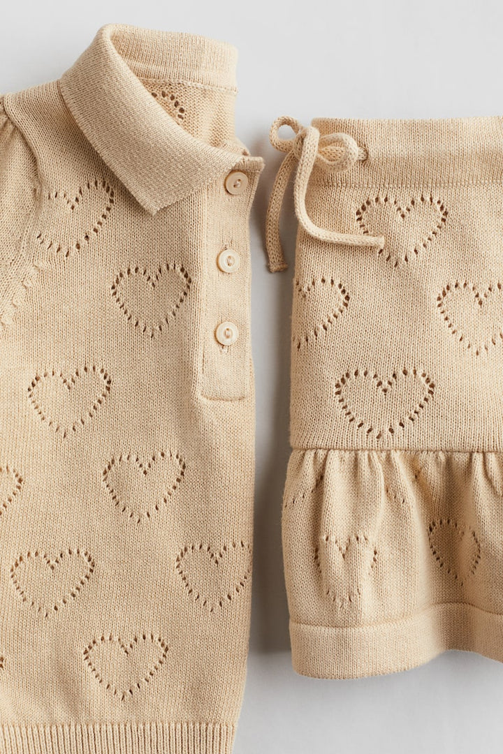 H&M 2-piece Pattern-Knit Set
